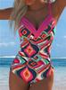 1011 new European and American printed one-piece swimsuit women's beach hot spring sexy swimsuit