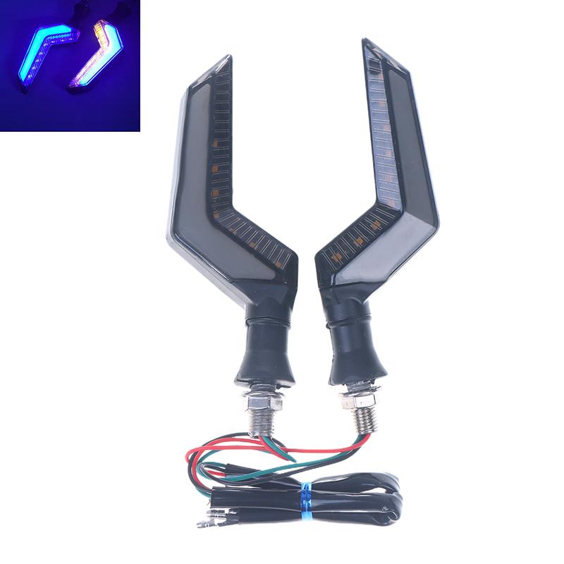 

2Pcs 12V Turn Signal Lampmotorcycle Signal Indicator Led Led Daytime Running Flowing Water Tail Turn Signal Indicators Flasher