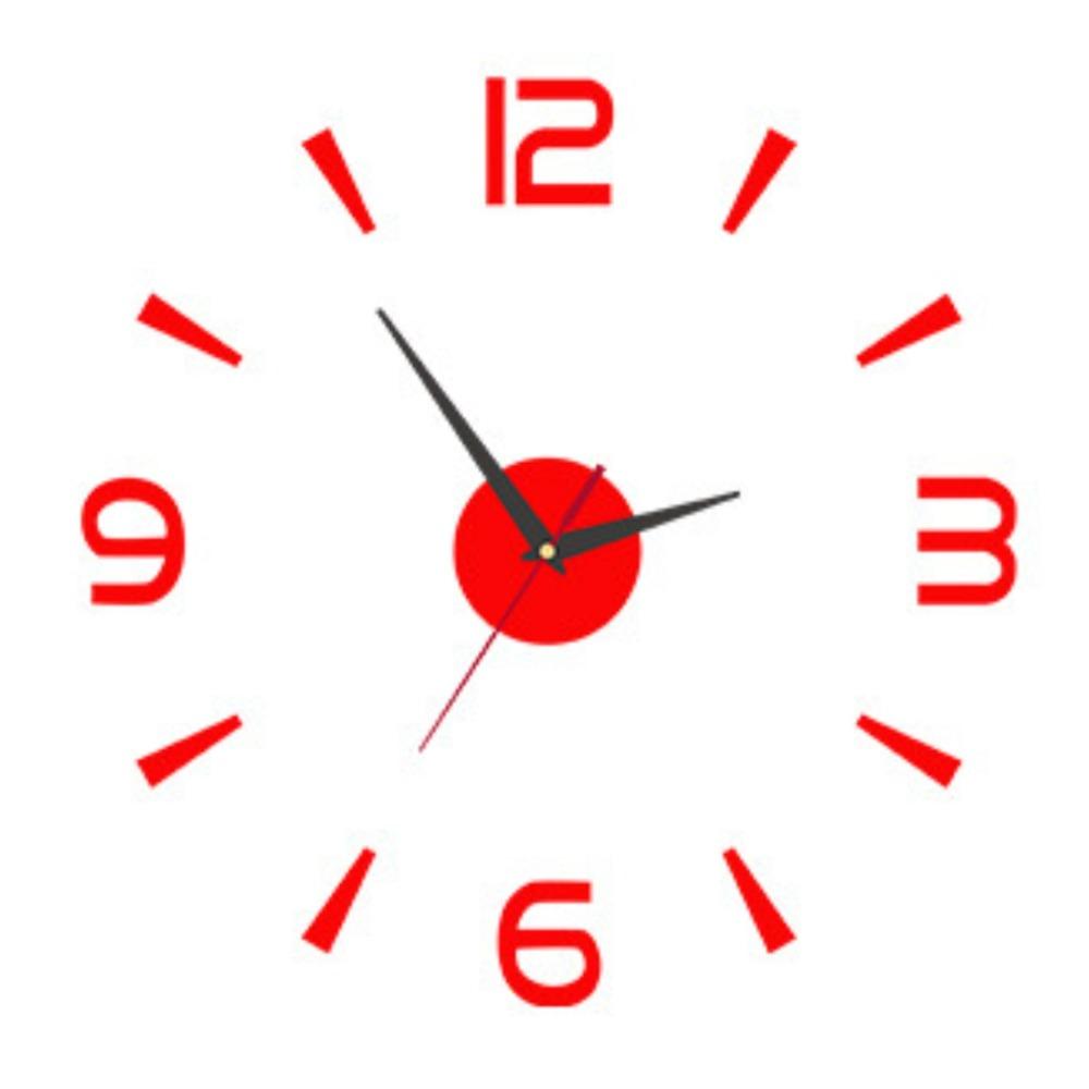 

Frameless DIY Wall Clock Without Punching Wall Mechanism Night Light Arrows Decal Acrylic Wall Decoration Home Silent Clock