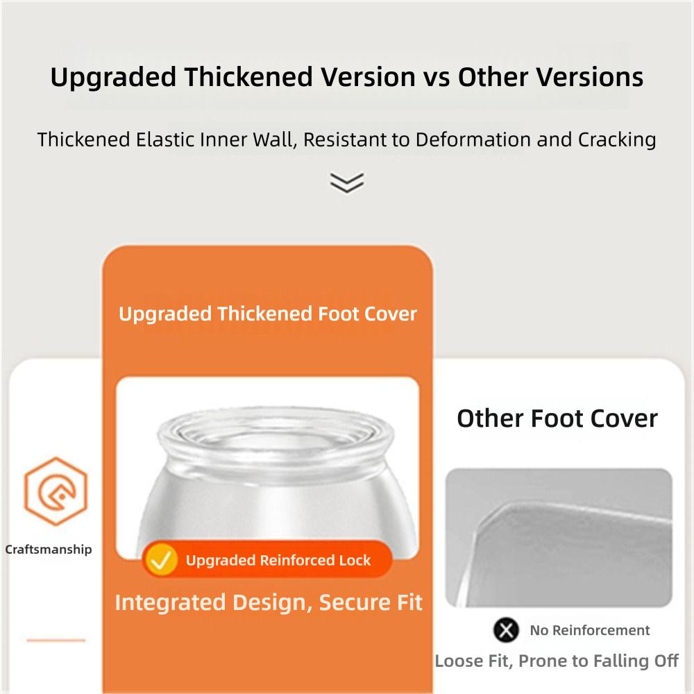 8PCS Thickened Leg Pad Upgraded Felt Table Foot Protective Cover Chair Leg Cover  Table Protection