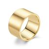 Men's 10mm Plain Titanium Steel Statement Ring - Fashionable and Bold Couple Band