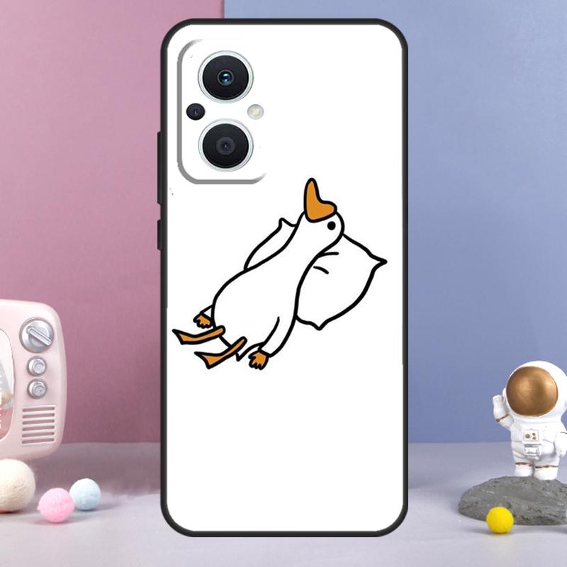 Cartoon Duck Knife Funda For OPPO Reno 12 F 11F 13F 14F 10 11 13 14 Pro 7 8 Lite OPPO Find X9 X6 X5 X8 Pro Case