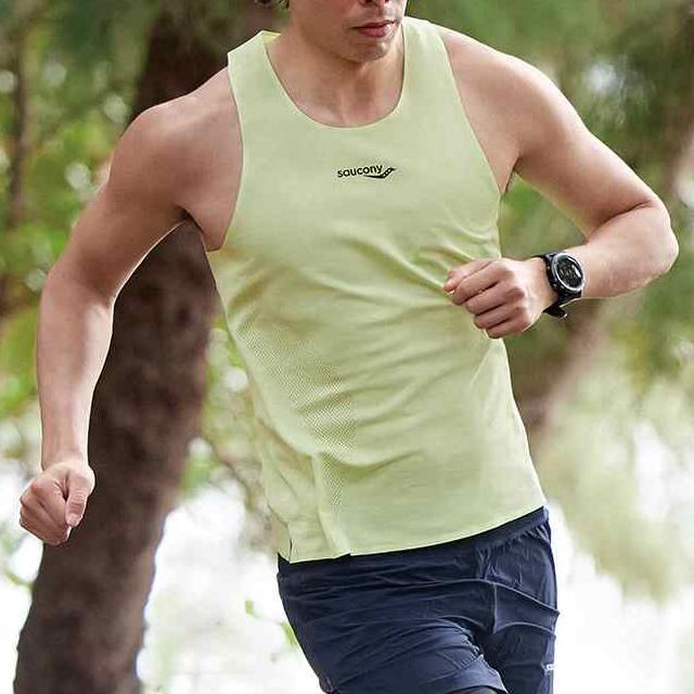 Saucony Running Tank Tops Men's Crew Neck Thin Other SCC2229043