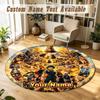 Round Rug Custom NameMy Hero Academia Pattern Non Slip Carpet Home Floor Decor
