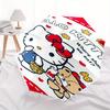 Hello Kitty,Food Automatic Folding Umbrella-Simple 8-Rib Design, Bright Cartoon Pattern, Durable Iron Frame, Suitable For Travel, Outdoor, B