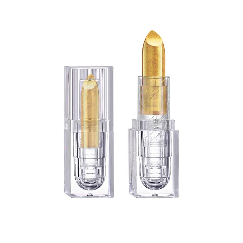 Hoog gepigmenteerde Gouden Lippenstift Glanzend Metaalachtig Mat Fluweel Waterdicht Langhoudend Sexy Gouden Lipgloss Vrouwen Lip Make-up Halloween beige