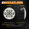 DOT Approved 80W 5-3/4" 14.6cm Round LED Projection Headlight Dyna Street Bob Super Wide