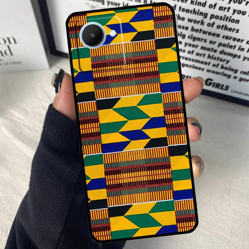 African Print Fabric For Realme C75 C55 C71 C61 C53 C33 C63 C51 C65 C67 11 12 13 14 15 Pro Plus GT6 GT7 Pro Case