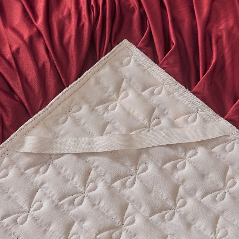 Sada vintage stylu volánu na postel a povlaků na polštáře - 3dílná vyšívaná krajková ozdoba, zesílená prošívaná ložní souprava, pratelná v pračce, celoroční pohodlí pro domov