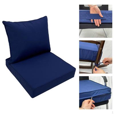 Outdoor Deep Seat Cushion Set Shock Proof 48x48cm Patio Chair for Couch Sofa