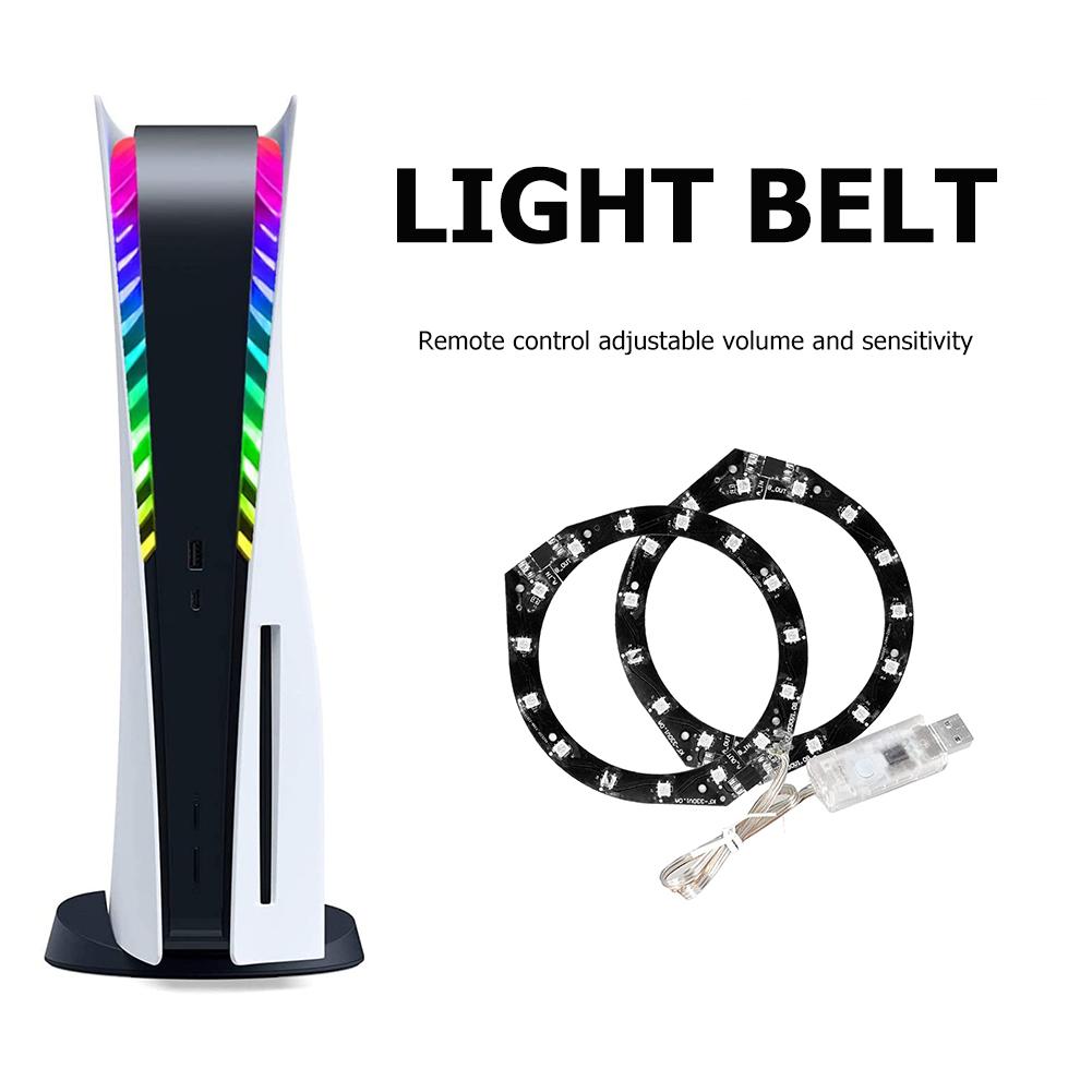 RGB Pickup Function Lamp For PS5 Game Console Multiple Effects LED Light Strip Game Accessories For PS5 5 Disc Digital Edition