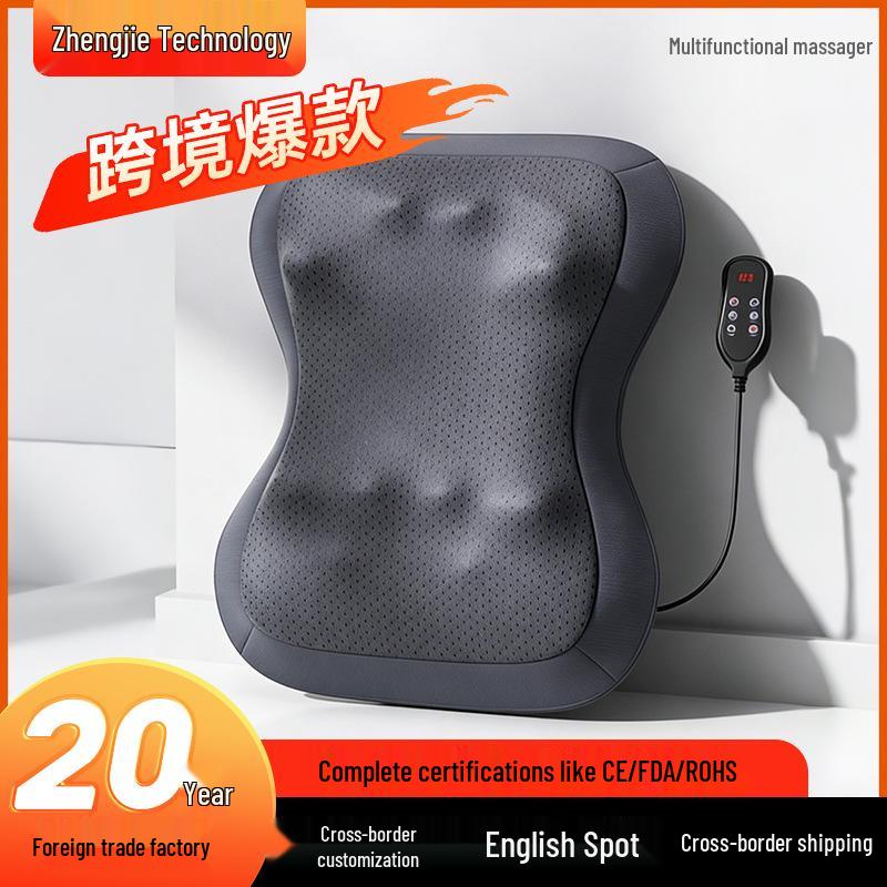 Smart Lumbar & Cervical Massaging Cushion with Full Automatic Kneading
