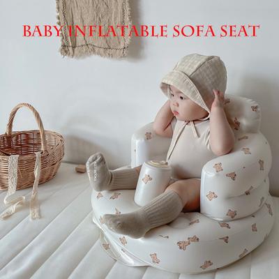 Portable Baby Learning Seat Inflatable Bath Chair PVC Sofa Shower Stool for Play Home