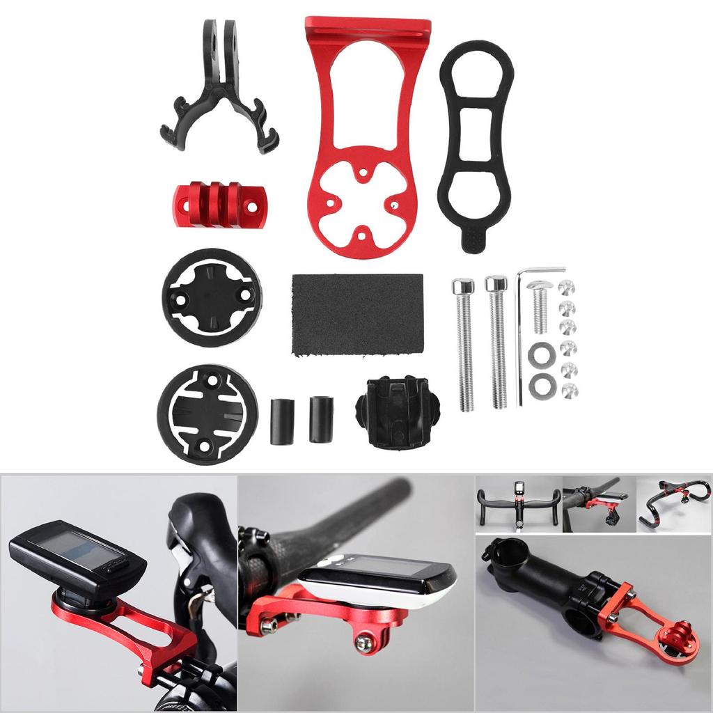 Durable Metal Bike Bicycle Computer Mount GPS Bracket Holder for Garmin Bryton Red