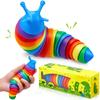Fidget Slug מודפס תלת מימד פידג'ט סלוג צעצוע, צעצועי Slug צעצועי Stim, צעצועי חושים גדולים למבוגרים ילדים הקלה נגד חרדה מתנות ליום האהבה