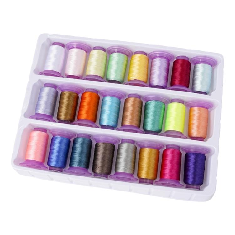 Embroidery Thread for Sewing Machine Hand Stitching 24 Spools of Polyester Thread Embroidery Machine Thread 300yds Each