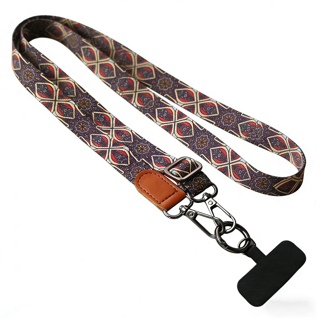 Laccetto per Cellulare Vintage Bohemien con Cinturino Regolabile al Collo Anti-Perdita con Clip Universale per Custodia iPhone