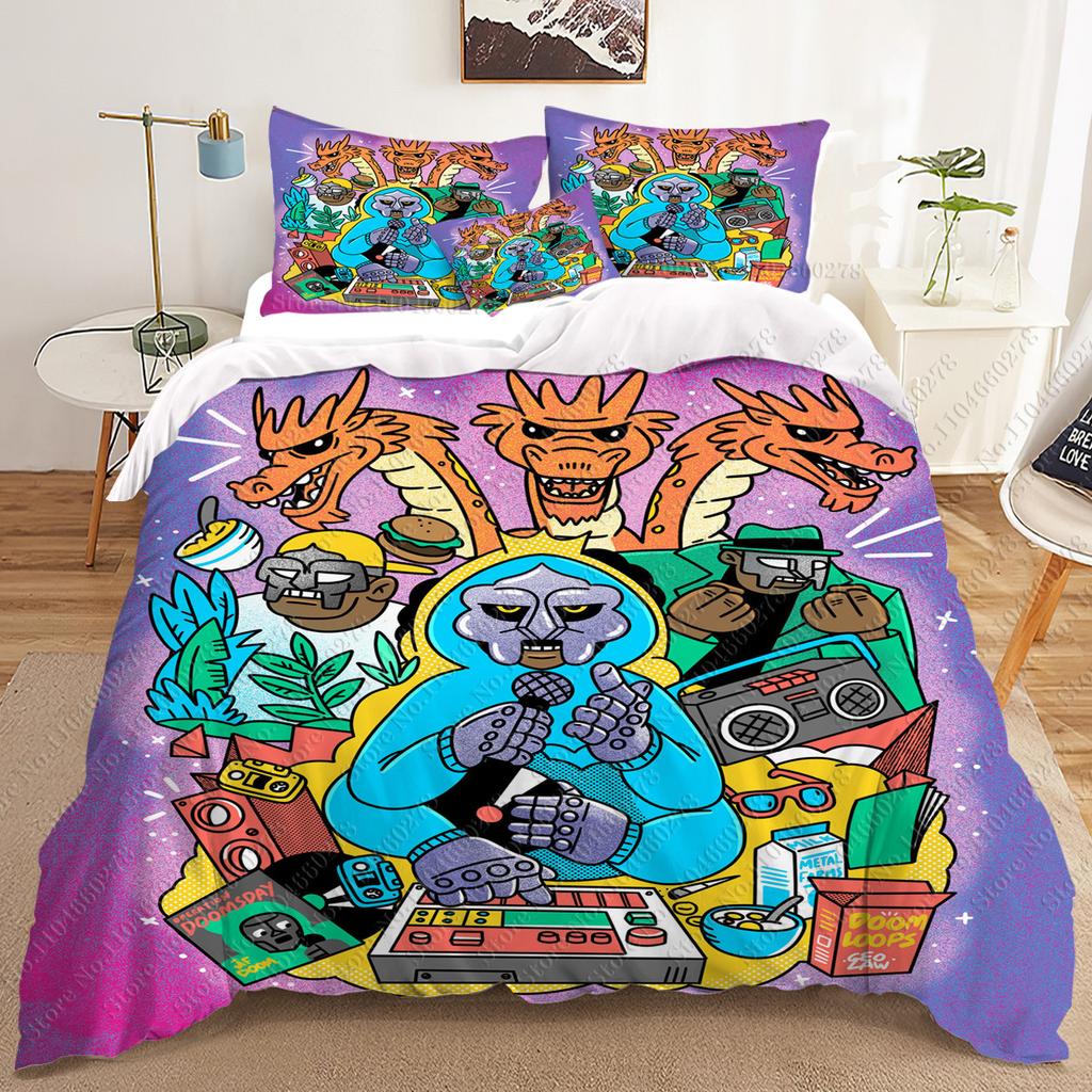 Fashion Singer Rapper MF DOOM 3D Print Bedding Sets print duvet cover Adults_ children bed comforter birthday gift dropshipping