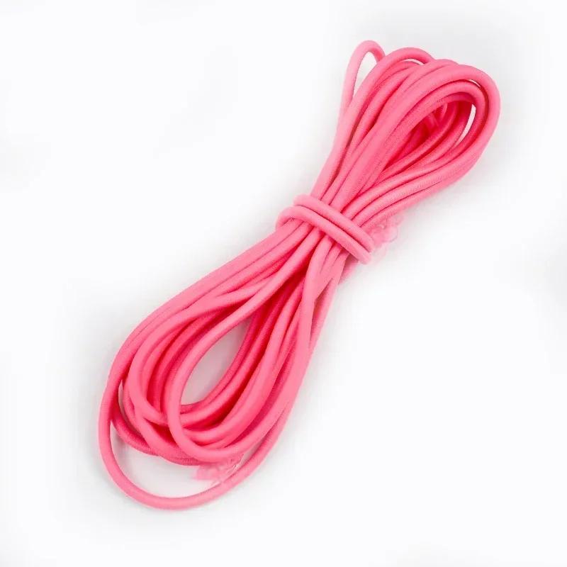 5/10/20M 4mm Daugiaspalė Elastinga Juostelė Apvali Plaukų Gumelė Skrybėlės Raištelis Guminės Juostelės Drabužių Spyruoklinė Virvelė Siuvimo Įstrižainė