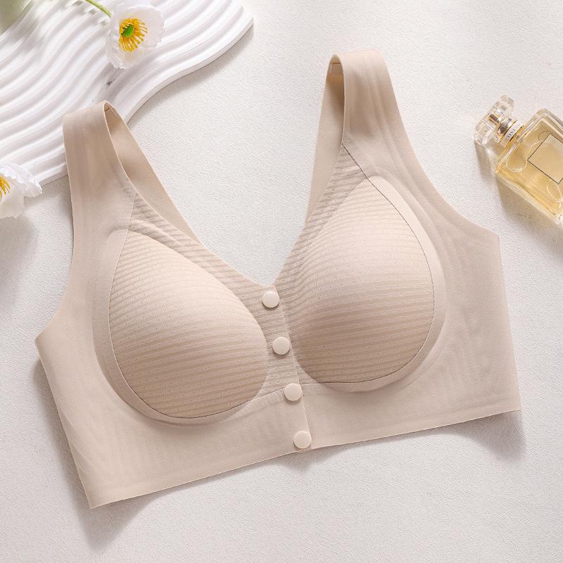 Traceless Steel Rim Autumn and Winter Front Buckle Vest Type Underwear, Comfortable Breastfeeding, Anti-gravity Support Bra Cover
