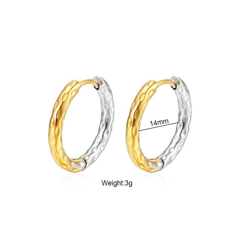 New Glossy Stainelss Steel Gold Silver Color Geometric Hoop Earrings Woman Man Heart Star Oval Round Punk Hip-hop Huggie Jewelry