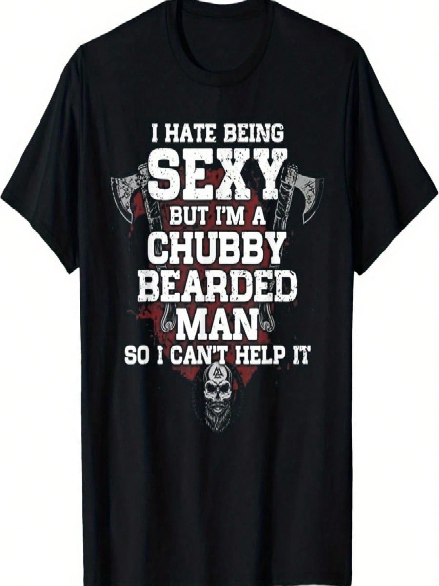 [Funny Graphic Tee] Chubbys Bearded Man T-Shirt - I Hate Being Sexy But Funny Graphic Tee.Jpg S разноцветный