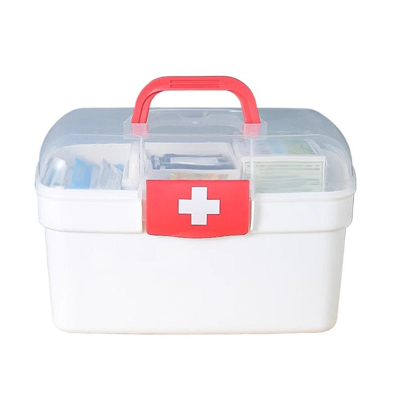 Portable Medicine Storage Box Large Capacity Medicine Kit Family Hand First Aid Chest Simple Travel Emergency Box