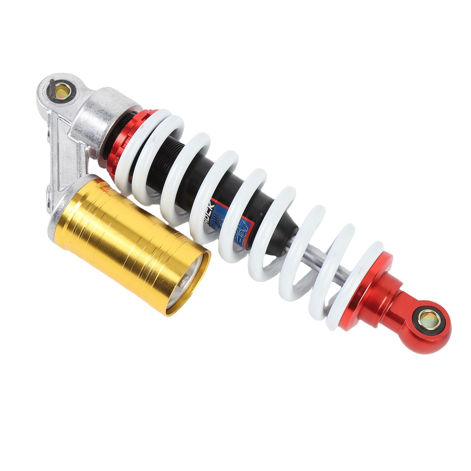 Amortisseur de Suspension 280mm Moto Pit Bike Ressort en Acier Robuste Amortissement avec Support en Alliage d'Aluminium pour