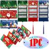 New Santa Claus Christmas Cash Gift Envelope Christmas Tree with 10 Slots Folding Banknote Card Christmas Red Envelope