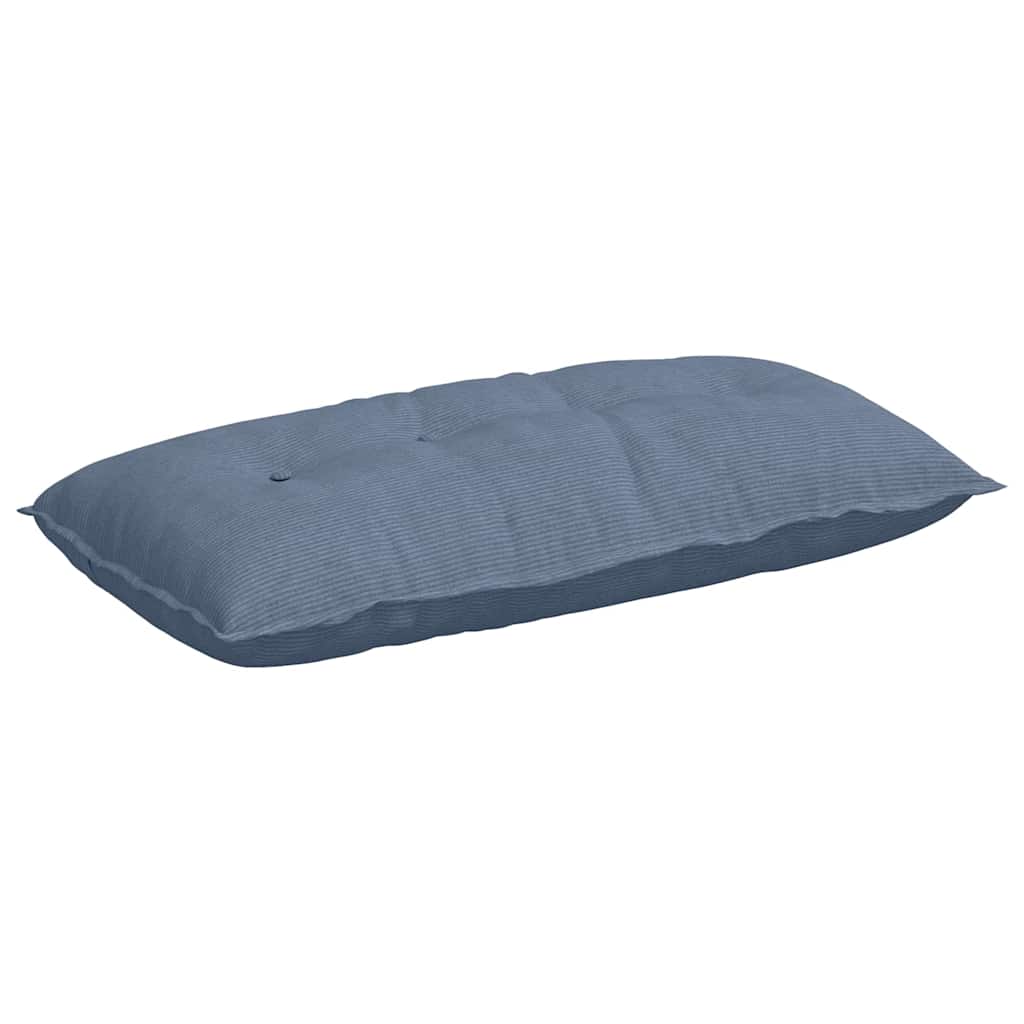 Back Cushion Blue 100 x 50 cm Cord Fabric