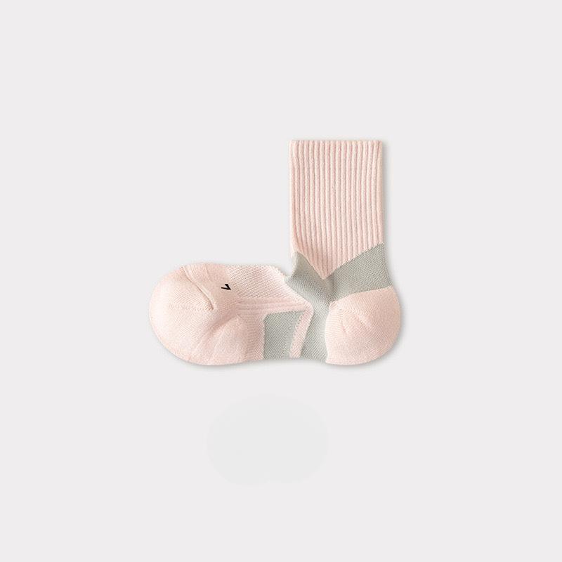 Combed Cotton Sports Socks, Women's Towel Bottom Sweat-absorbing Mid-calf Socks, Tennis Anti-slip Socks, Running Fitness Basketball Pure Cotton Socks