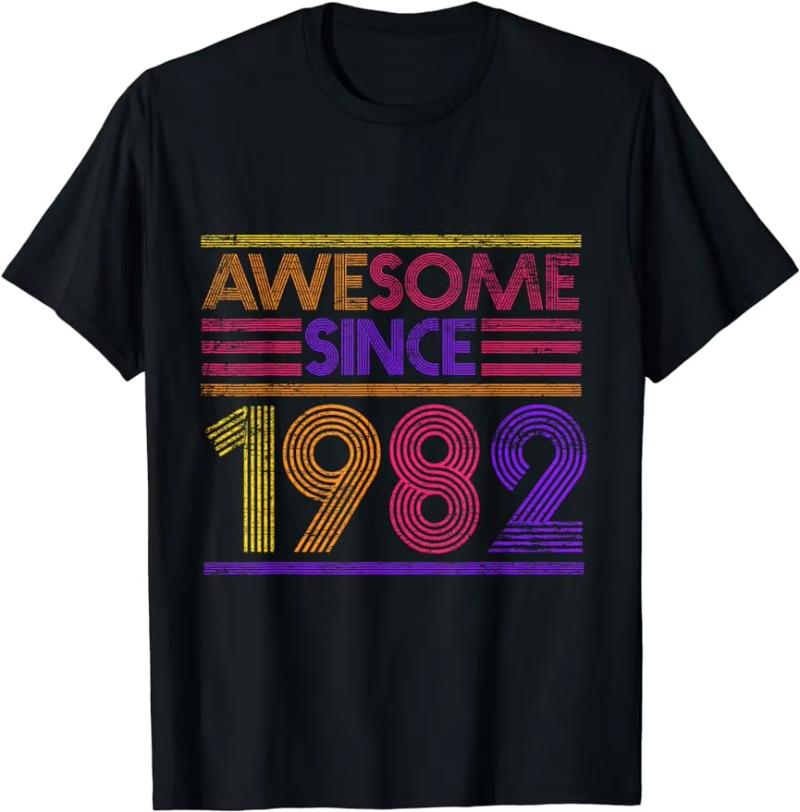 1982 Born Rock This Summer with Our Vintage Birthday T-Shirt Retro Streetwear Style Vintage Retro for Men's Graphic T-Shirts