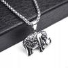 Indian Elephant Silver Chain Necklace 325