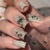 Press On Nail Glitters Letter Designs False Nail Acrylic Stick On Nail Manicure Nail Accesories For Sweet Fashion Lover