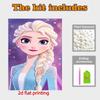 Disney DIY Pearl Art Painting Frozen Elsa Blue Pearl Dress Home Wall Decoration Pearl Gem Painting Pictures Crafts Home Decoration