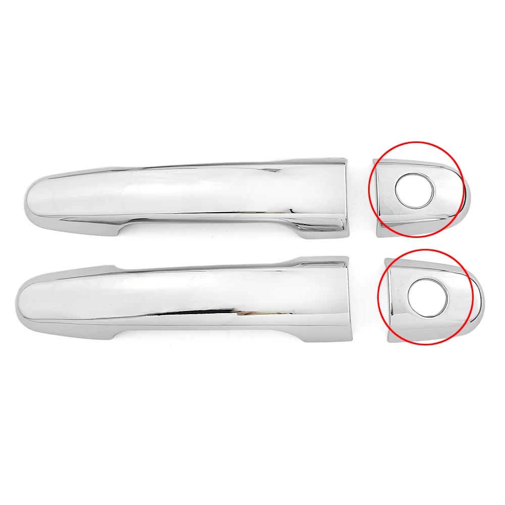 

For Toyota Yaris 2 / 3 Door 2006-2012 Car Styling Chrome Side Door Handle Cover Trim 2007 2008 2009 2010 2011 2 Keyholes Handle