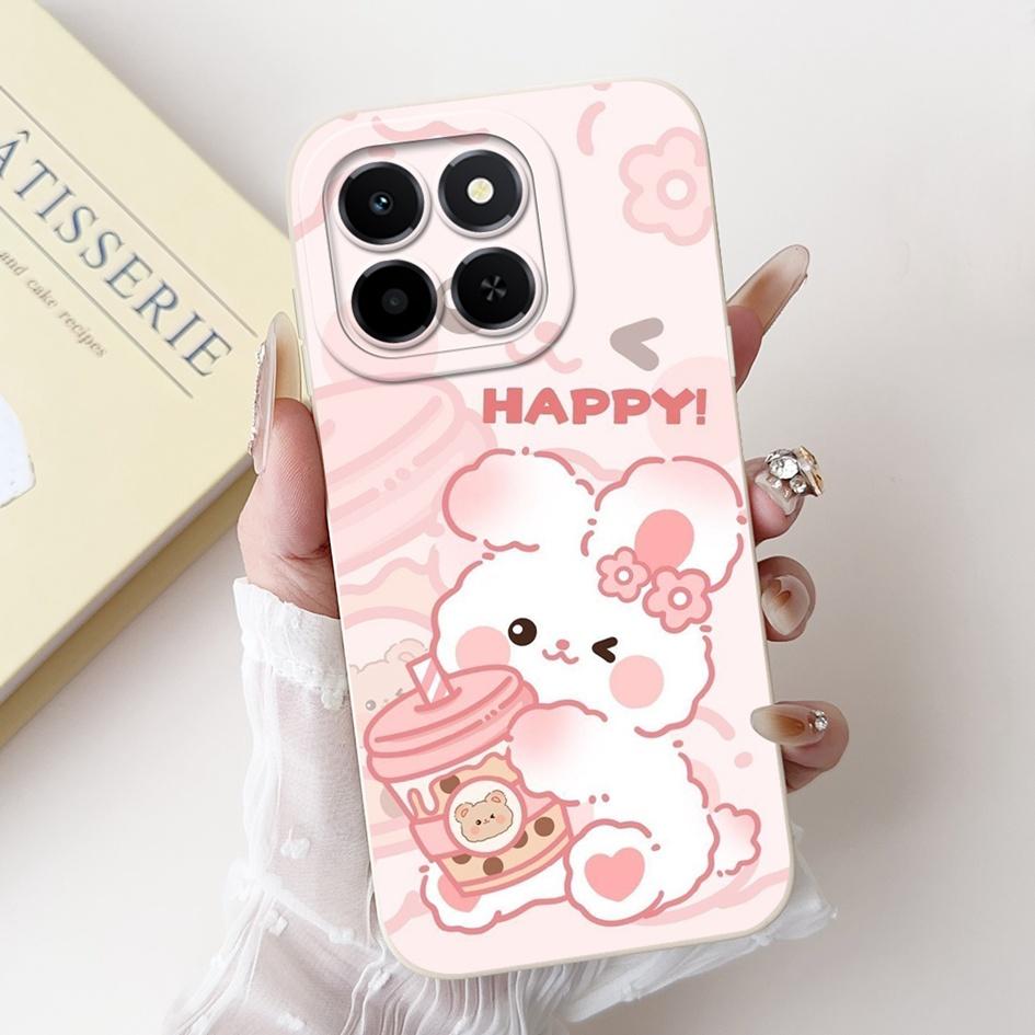 6.61" For Honor X6c 2025 Case Cute Panda Rabbit Soft Liquid Silicone Shockproof TPU Back Cover For HonroX6c Play 9C NIC-LX1 Para
