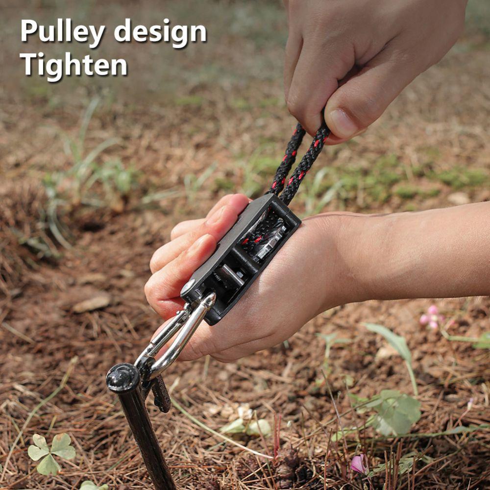 Ratchet Camping Rope Outdoor Pulley Adjuster Adjutsable Rope Hanger Rope Hanger Tent Lanyard Pulley