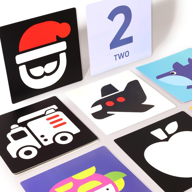 Baby Visual Stimulation Cards Montessori High Contrast Flash Card Infant Gift For Children Cognition Toy