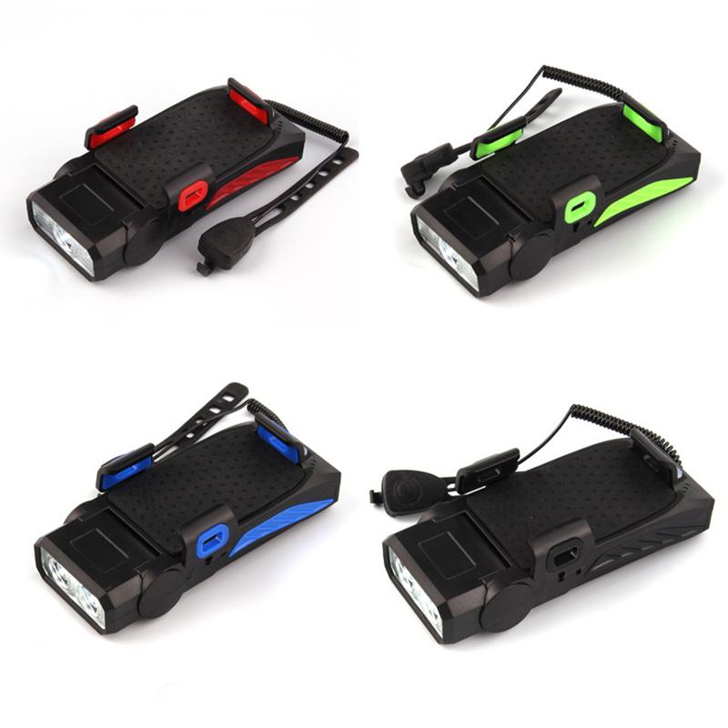 Usb Rechargeable Bike Headlight Waterproof Cycling Light Bike Horn And Power Bank Frontlight For Outdoor Cycling