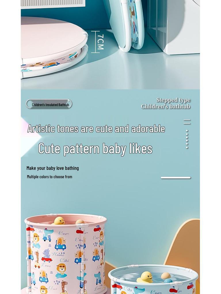 Upgraded Foldable No-Installation Bath Bucket for Adults and Children