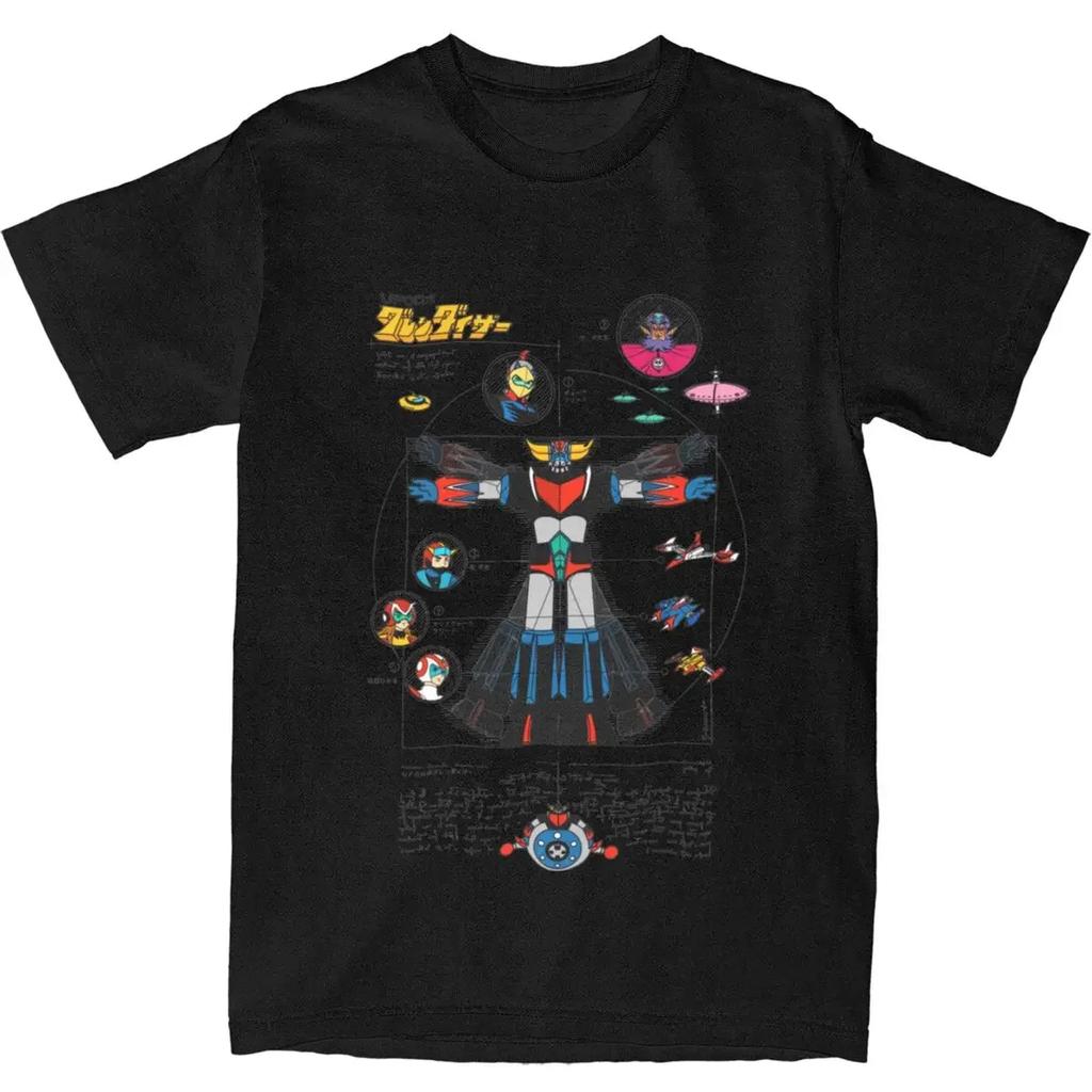 Heavyweight Informal Novelty UFO Robot Grendizer Goldorak T Shirt Unisex 100 Cotton Goldrake Japan Robots Tee Shirt Adult Clothing