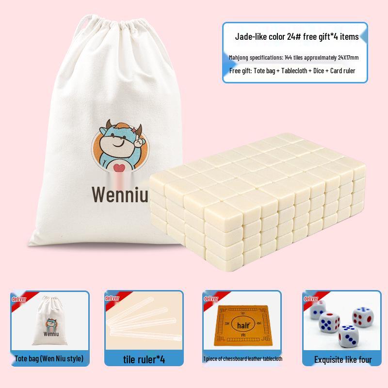 Portable Mini Mahjong Set - Compact Travel and Dorm Use