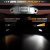 HERCOO LED License Plate Light Lamp Lens White Bulbs Black Truck Rear Housing Compatible With 2005-2015 Tacoma 2002-2013 Tundra Pickup Truck Rear