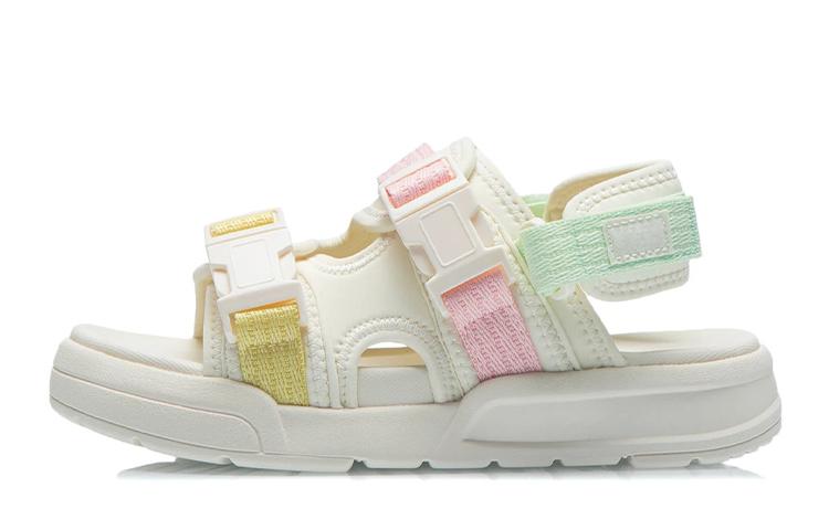Li Ning YOUNG Coca Fashion Sports Sandals White Yellow Pink Teenagers YKUR010-6 35