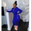2025 Fall/Winter Women's Casual Solid Color Sportswear: Zipper Pocket Two-Piece Set