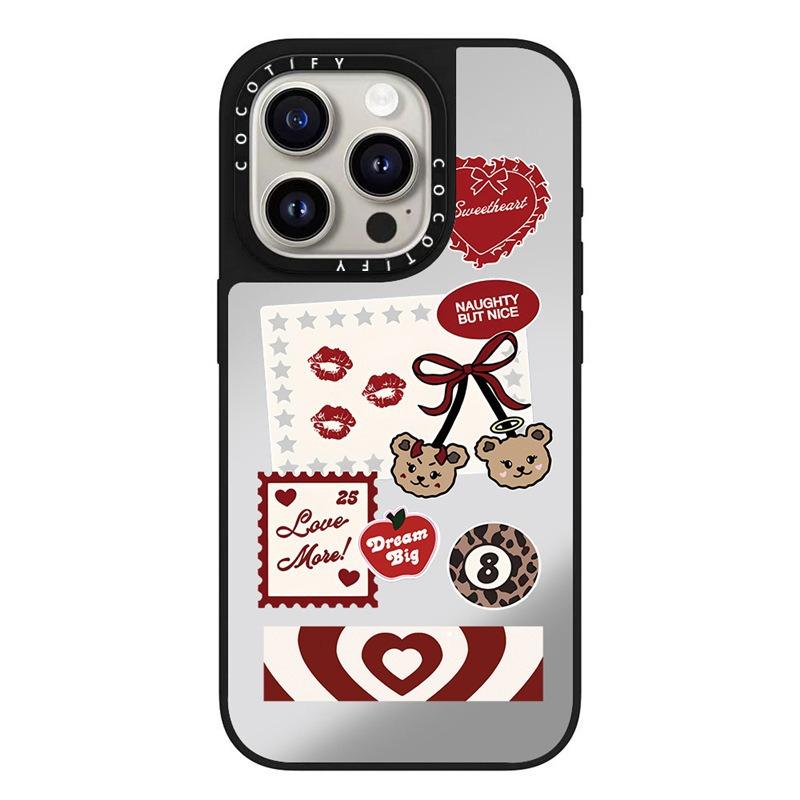 Leopardenmuster für Apple 16Pro Spiegel für IPhone15ProMax Handyhülle 14Plus Cartoon Niedlich 13