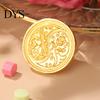 Vintage Wax Seal Stamp 10 Pcs Head Replacements, Flower Pattern Sealing Retro Brass Heads for Envelope, Invitations, Wedding, Gift Packing,
