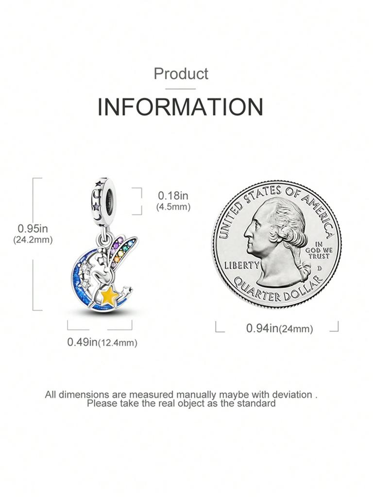 Charm Copper Colors Stars And Moon Bead For Original Bracelet Diy Beads Charms Jewellery Making Gift For Women Styfne