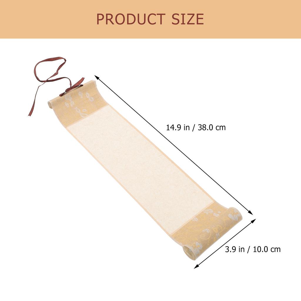Chinese Calligraphy Scroll Premium Rice Paper Blank Hanging Scroll for Calligraphy Painting Writing Office Wall Decor